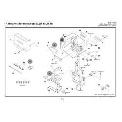 Vue éclatée Module Cutter B-EX204-QM-R - 2/2 Rotary cutter module Toshiba