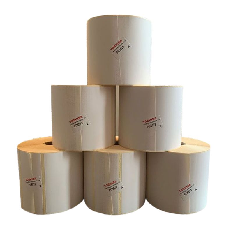 Etiquettes transfert thermique 102x102mm mandrin 25mm rouleau de 662 étiquettes | Étiquettes imprimante thermique